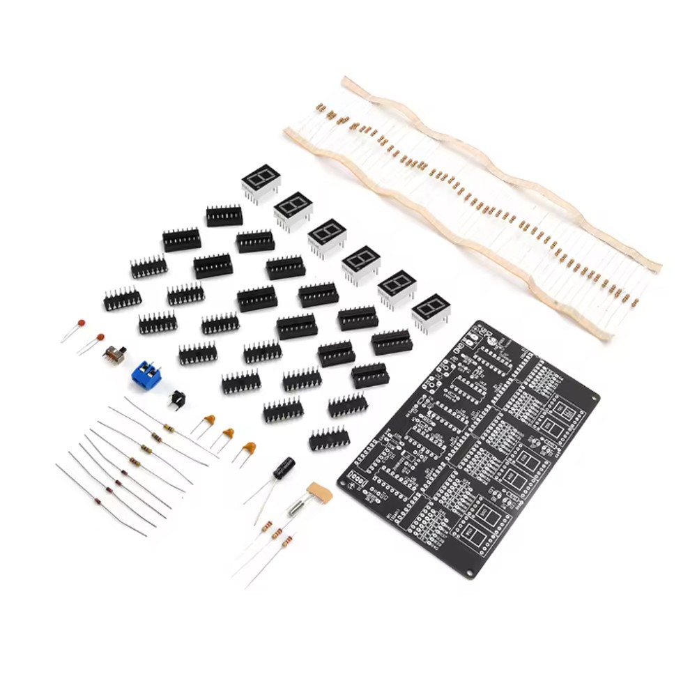 1PC 6-bit Digital Circuit Clock DIY Electronic Kit Electronic Clock Teaching Kit