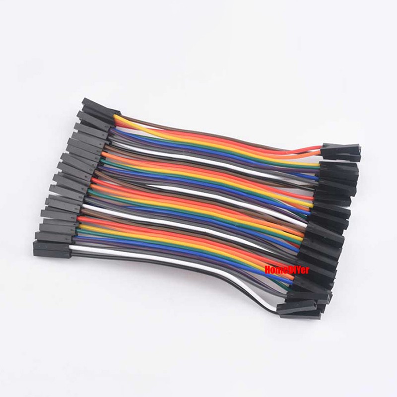 40PCS Dupont Jump Wires M-F M-M F-F Jumper Breadboard Cable Lead Hobby 10-40 Pin