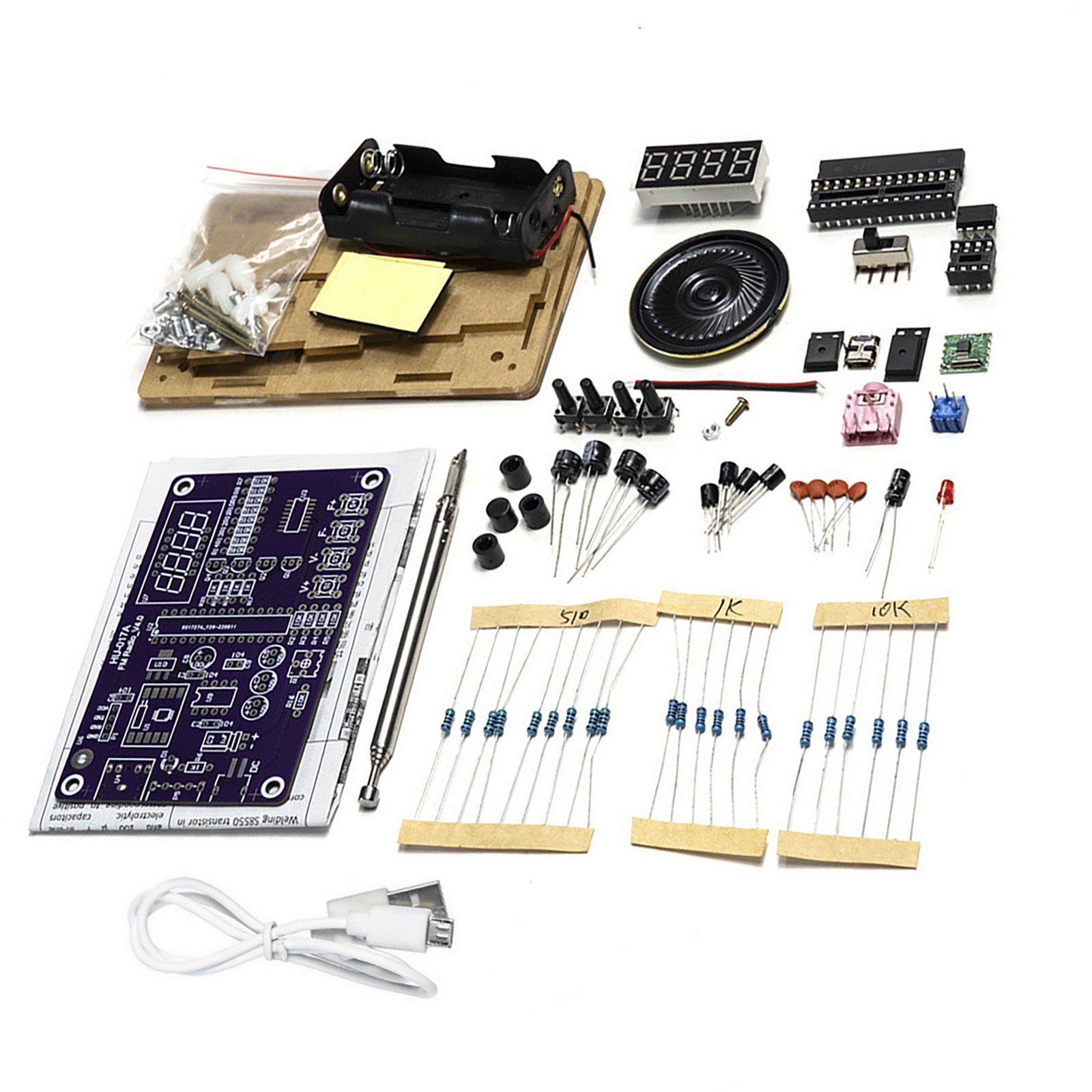 1 Set 87-108MHz TDA2822 FM Radio Module Kit Set Electronic DIY Parts with Shell