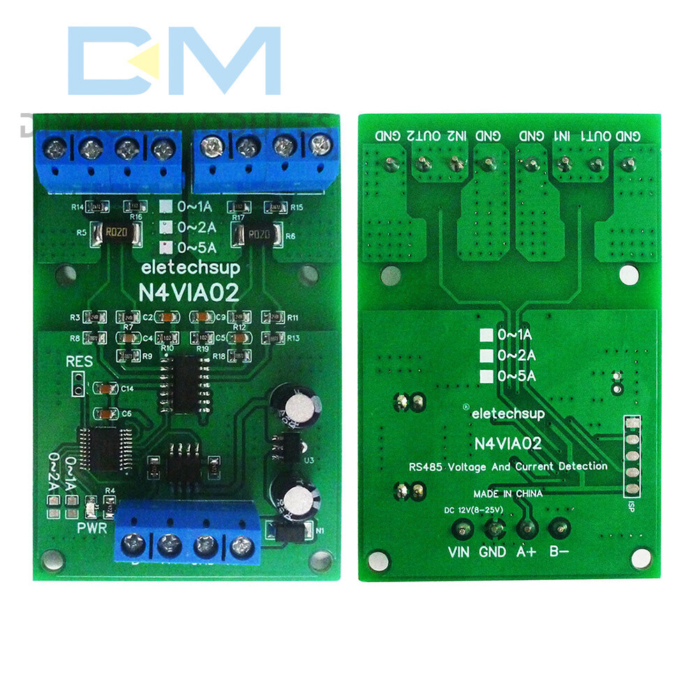 RS485 0-5A 0-30V Current Voltage Collector Voltage Signal Acquisition Module