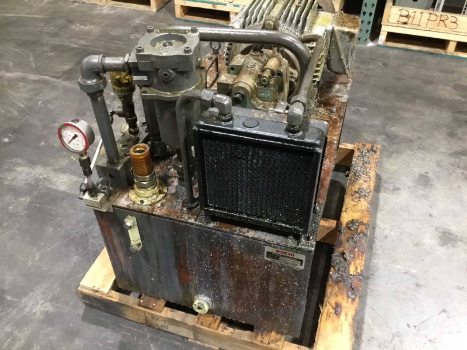 NACHI 32 Gallon Hydraulic Power Unit 3 Phase Induction Motor #63HK