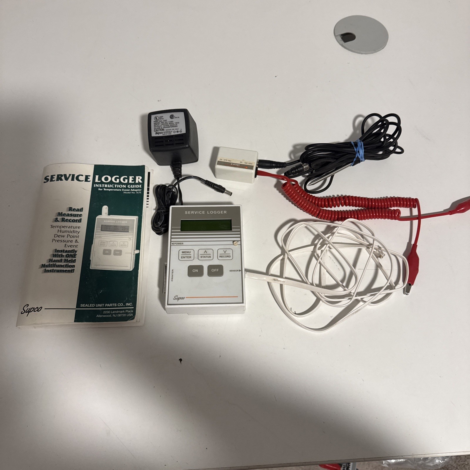 Supco SL4 SLTE temperature, humidity, dewpoint pressure and event service logger