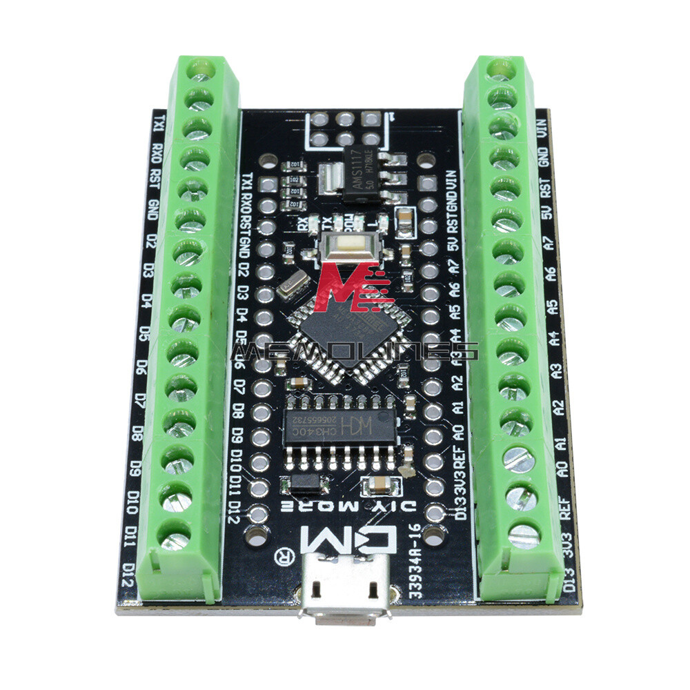 CH340 Nano V3.0 AVR ATMEGA328P-AU USB Driver Terminal Adapter Board U-S-A