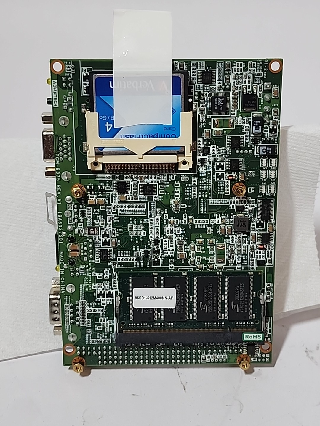 Advantech PCM-9375 REV. A1 Industrial SBC Motherboard W Verbatim 4GB CF Card