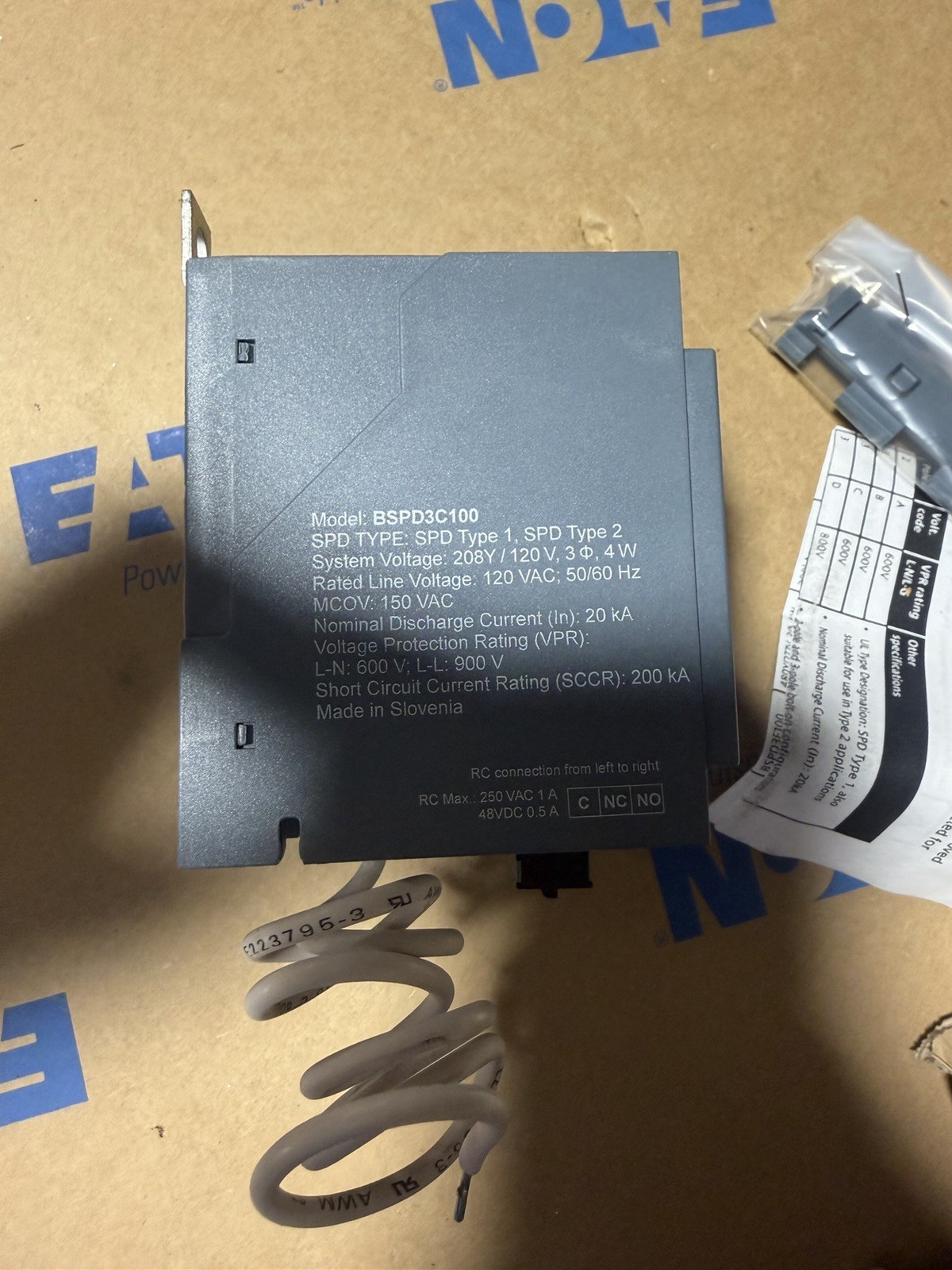 1-SIEMENS BSPD3C100 SURGE PROTECTIVE DEVICE BSPD SERIES SURGE PROT (CLEAN USED)