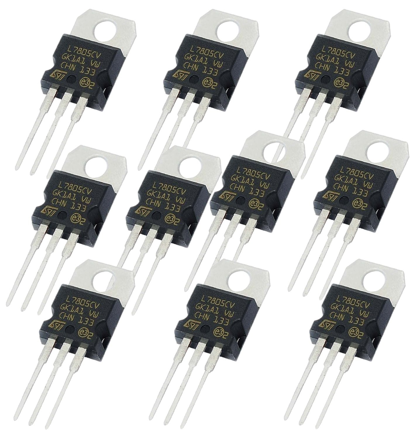 20 PCS L7805CV L7805 Positive Voltage Regulator Output 5V TO220 Package