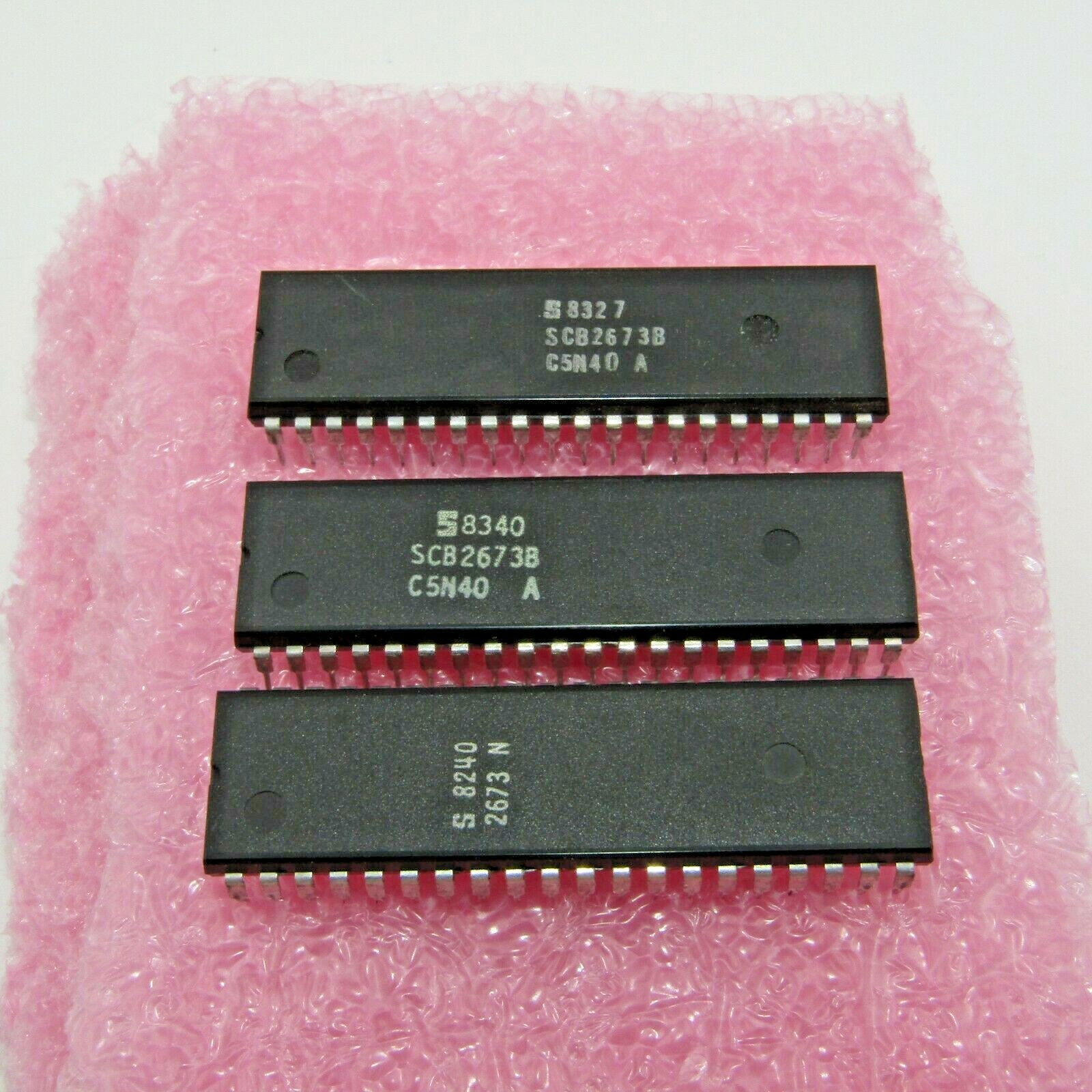 ( 3 PCS ) SCB2673BC5N40 SIGNETICS 8MHZ VIDEO OUTPUT GRAPHICS CONTROLLER
