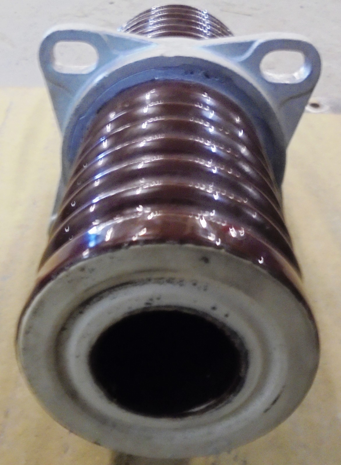UNKNOWN BRAND ELECTRICAL INSULATOR, 13 1/2” X 6” X 6”, BROWN