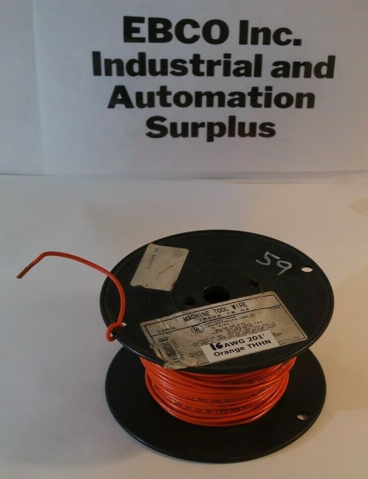 201ft 16 AWG THHN Orange 600V Wire E135243-8