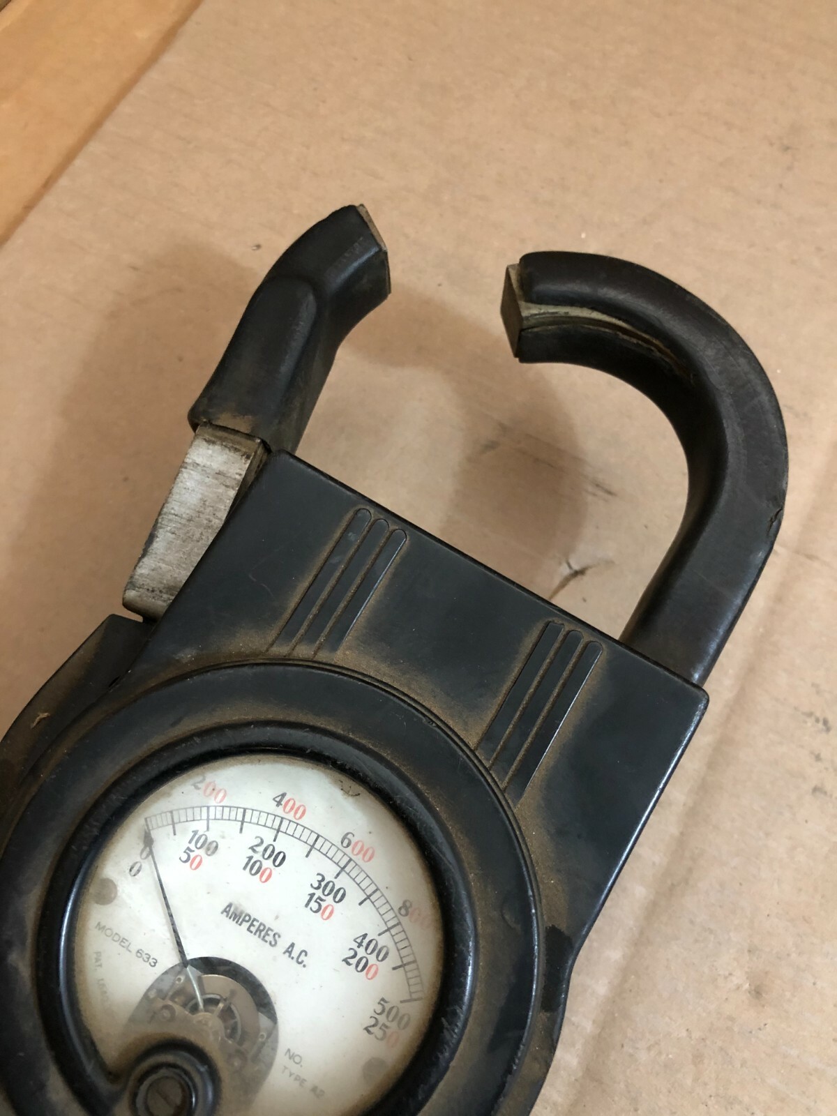 Weston 633 500 Amp Clamp-on Ammeter Amprobe Type A-1 *Made in USA* Amperes AC