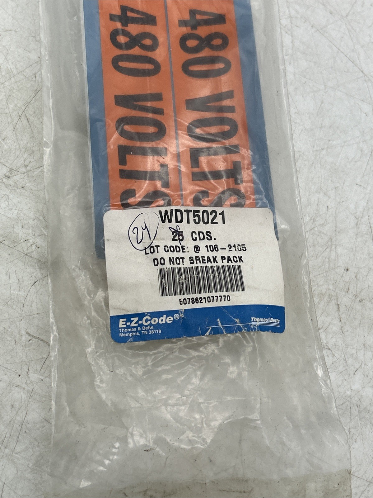 Lot of 12 Thomas & Betts Wiring Cards WDT5021 480 Volts See Pics
