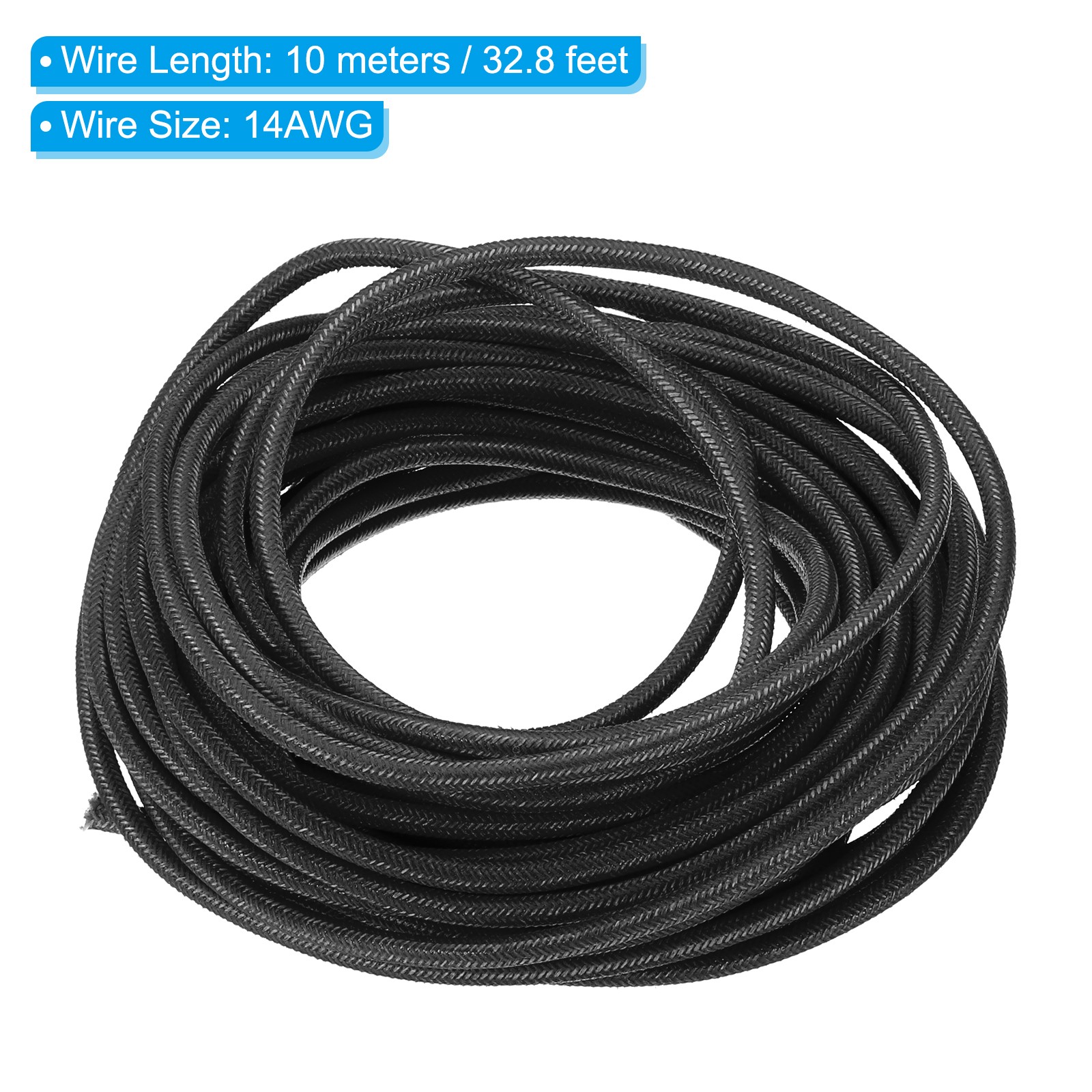 32.8Ft 14AWG Electronic Wire High Temperature Electrical Silicone Cable Black
