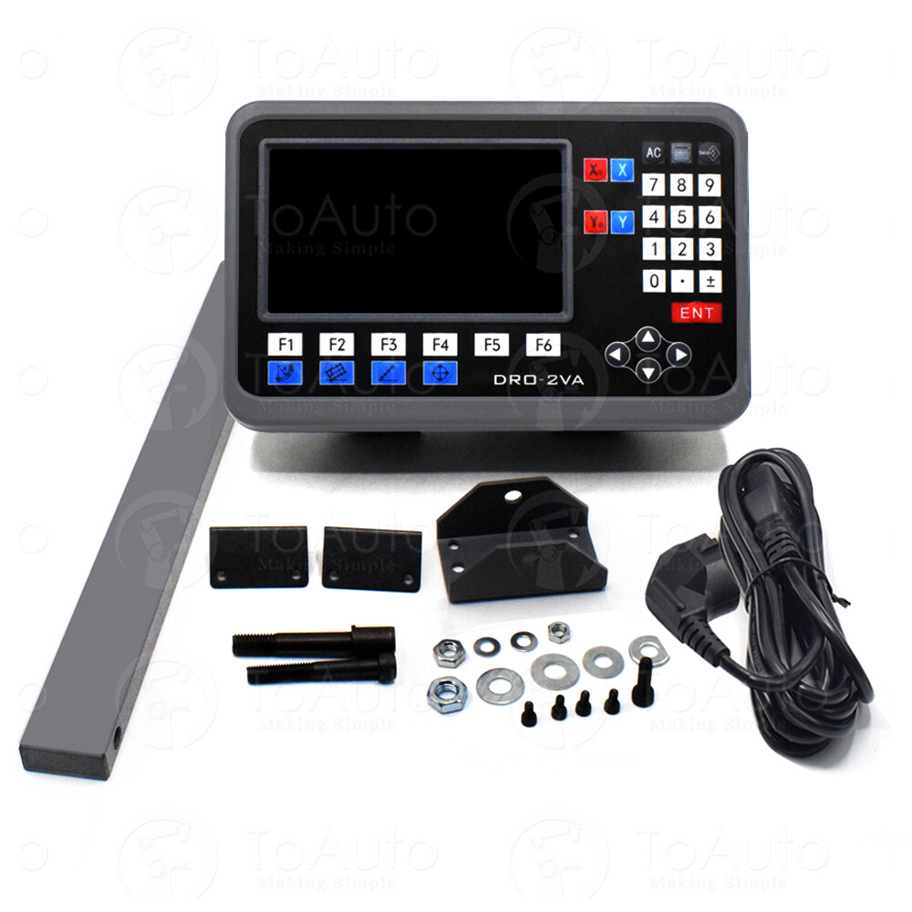 2 Axis LCD DRO Digital Readout 10″ 40” TTL Linear Glass Scale for Mill Lathe