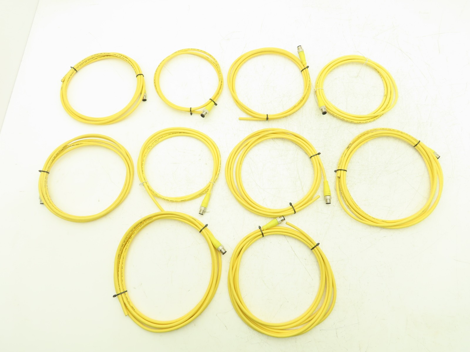 Woodhead 884030D01M050 Micro-Change M12 5 Foot 4-pin Male 4-wireCable Lot of 10