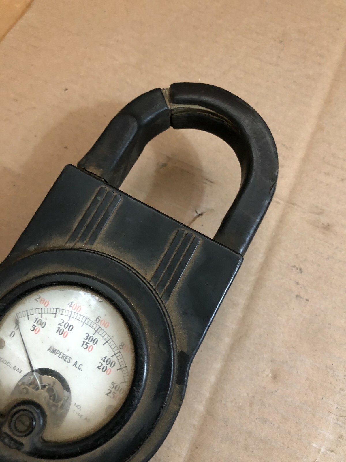 Weston 633 500 Amp Clamp-on Ammeter Amprobe Type A-1 *Made in USA* Amperes AC