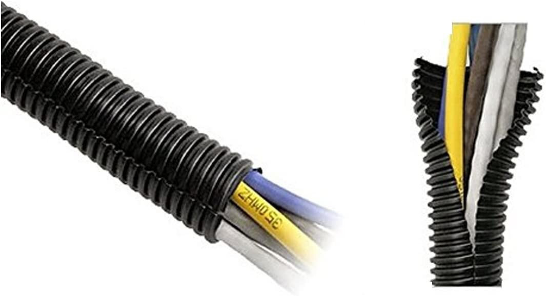 1/8″ 1/4″ 3/8″ Inch (25 FT. EACH) Split Wire Loom Conduit Polyethylene Tubing US