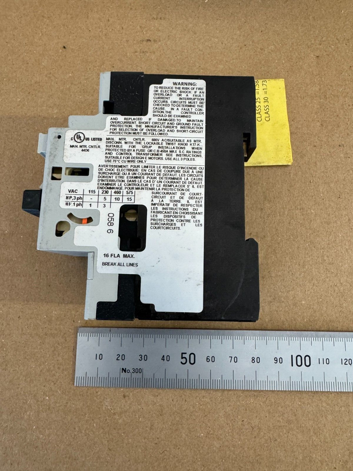 SPRECHER & SCHUH KTB7-25H-16A / KTB725H16A Circuit Breaker. Made in Switzerland