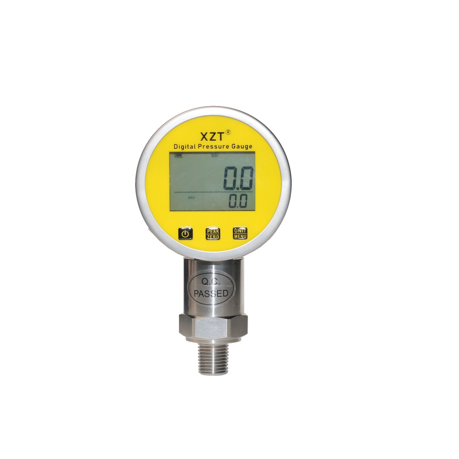XZT 2.5″ 700BAR Digital Hydraulic Pressure Gauge Pressure Sensor BSP1/4″ Base