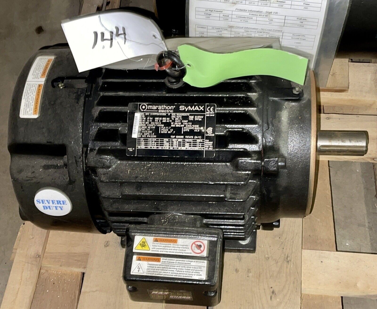 215TPFSA10105A MARATHON ELECTRIC MOTOR 10HP 460V 215TCV TEFC MOTOR