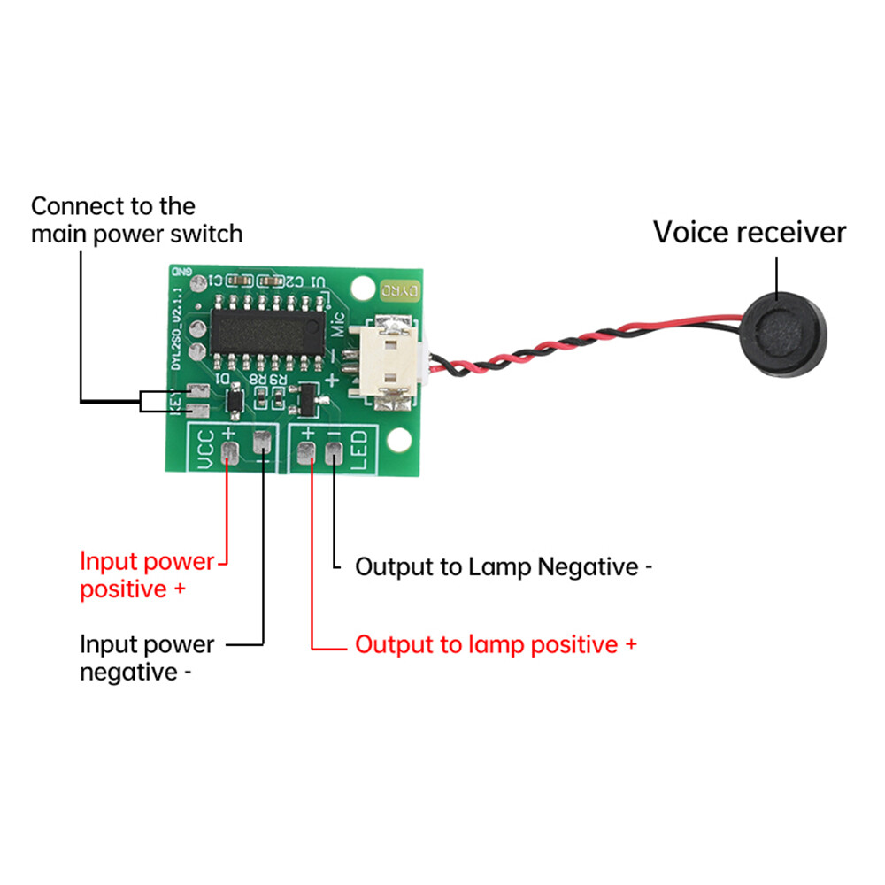 AI Offline Voice Switch Control Board Voice Control Light Circuit Driver Module