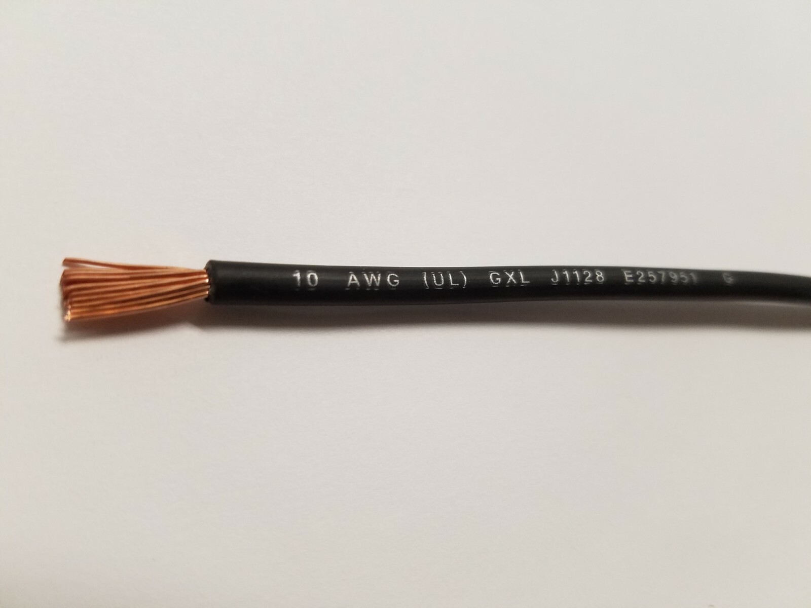 AUTOMOTIVE WIRE 10 AWG HIGH TEMP GXL 500 FT BLACK WITH LEGEND PRINT