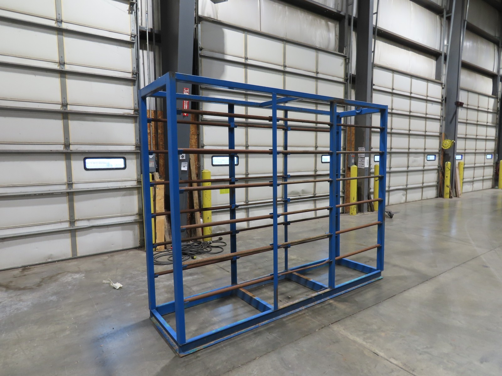 Industrial Custom Wire Spool Organizer Rack Cable Management 36 Rod 113x32x90″
