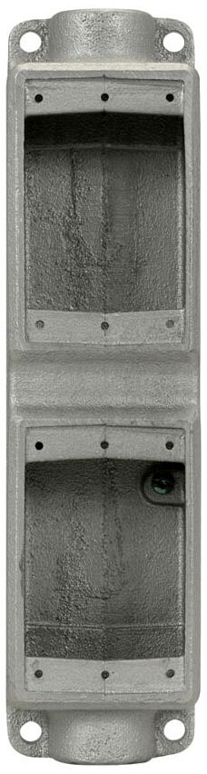 Crouse Hinds FSC17, 1/2″ Hub, 2-Gang, Shallow, Tandem, Cast Device Box, 1 pc