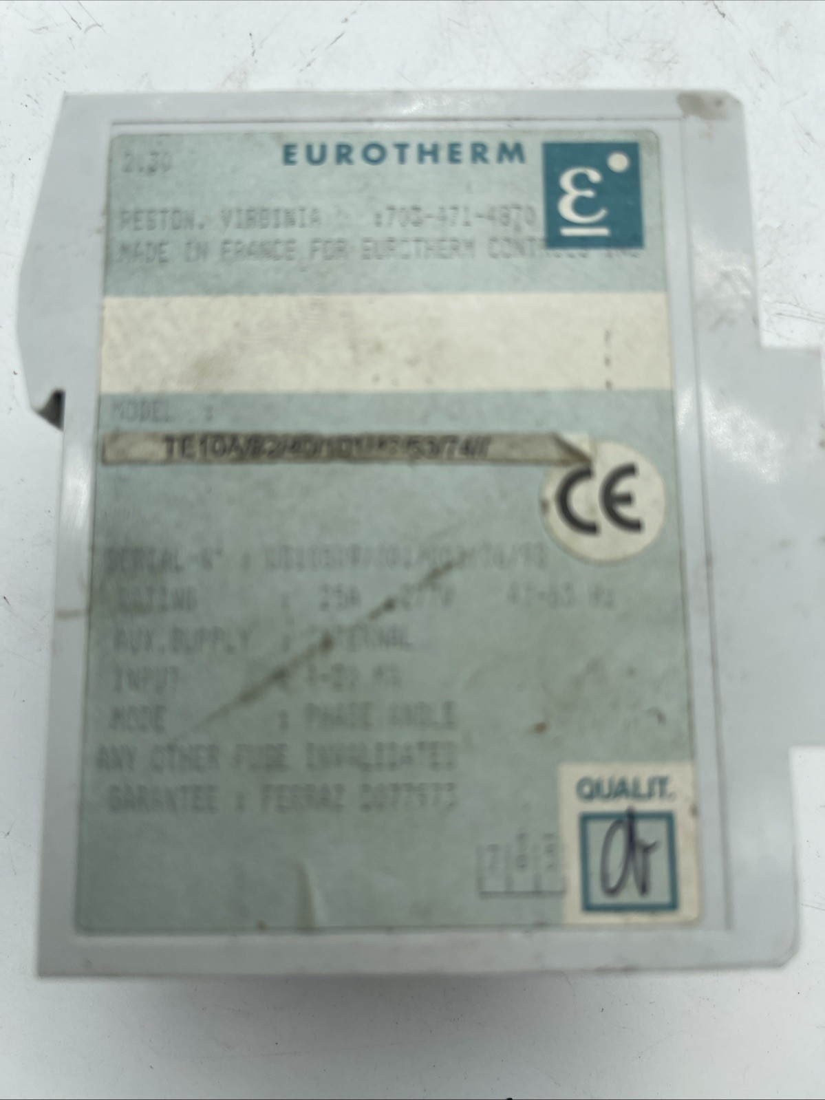 Eurotherm TE10A 25A 240V Compact Power Controller 4mA20(LO12)