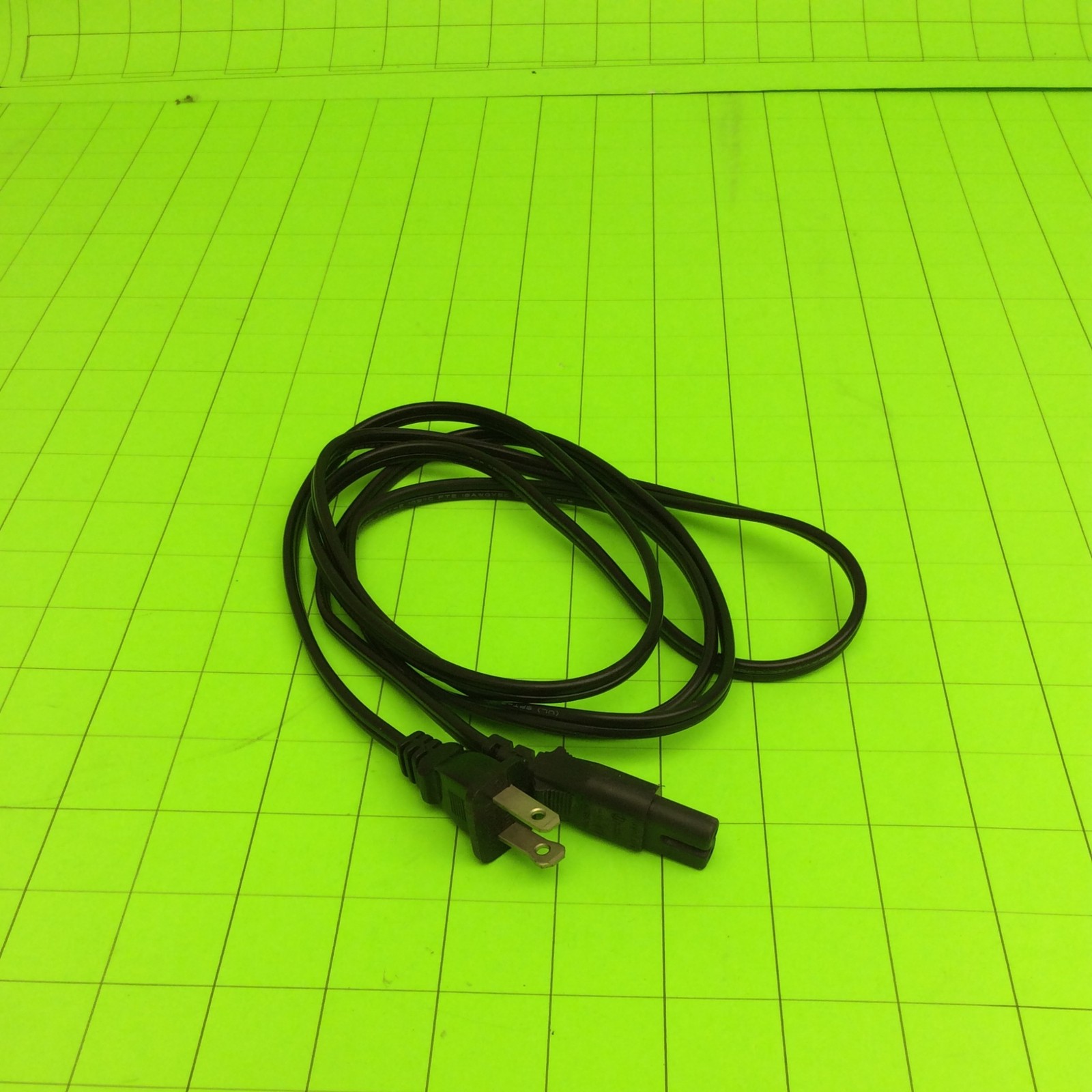 Polarized (Flat Sided) Two Barrel Black Power Cable Cord