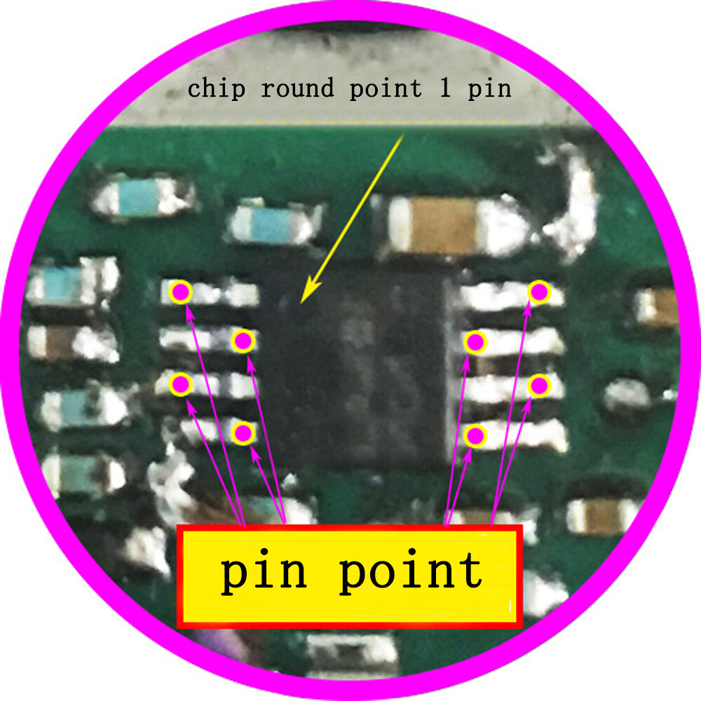 MSOP8 Microchip Probe TVSP8 Patch Pin Burning Spring Thimble 0.65mm Programmer