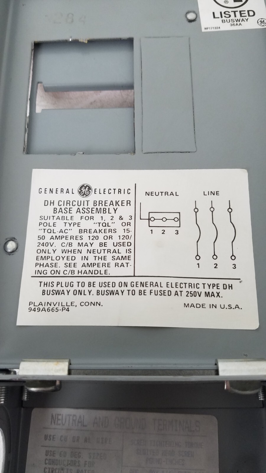 DEPTQLX4 GE Flex A Plug 50 Amp Max. 240v With 30A 2 pole breaker
