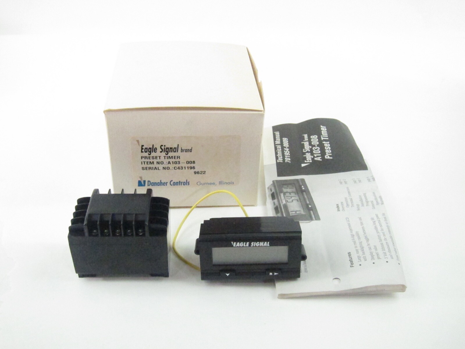 Danaher Controls Eagle Signal A103-008 Timer & A103-A15 Power Supply