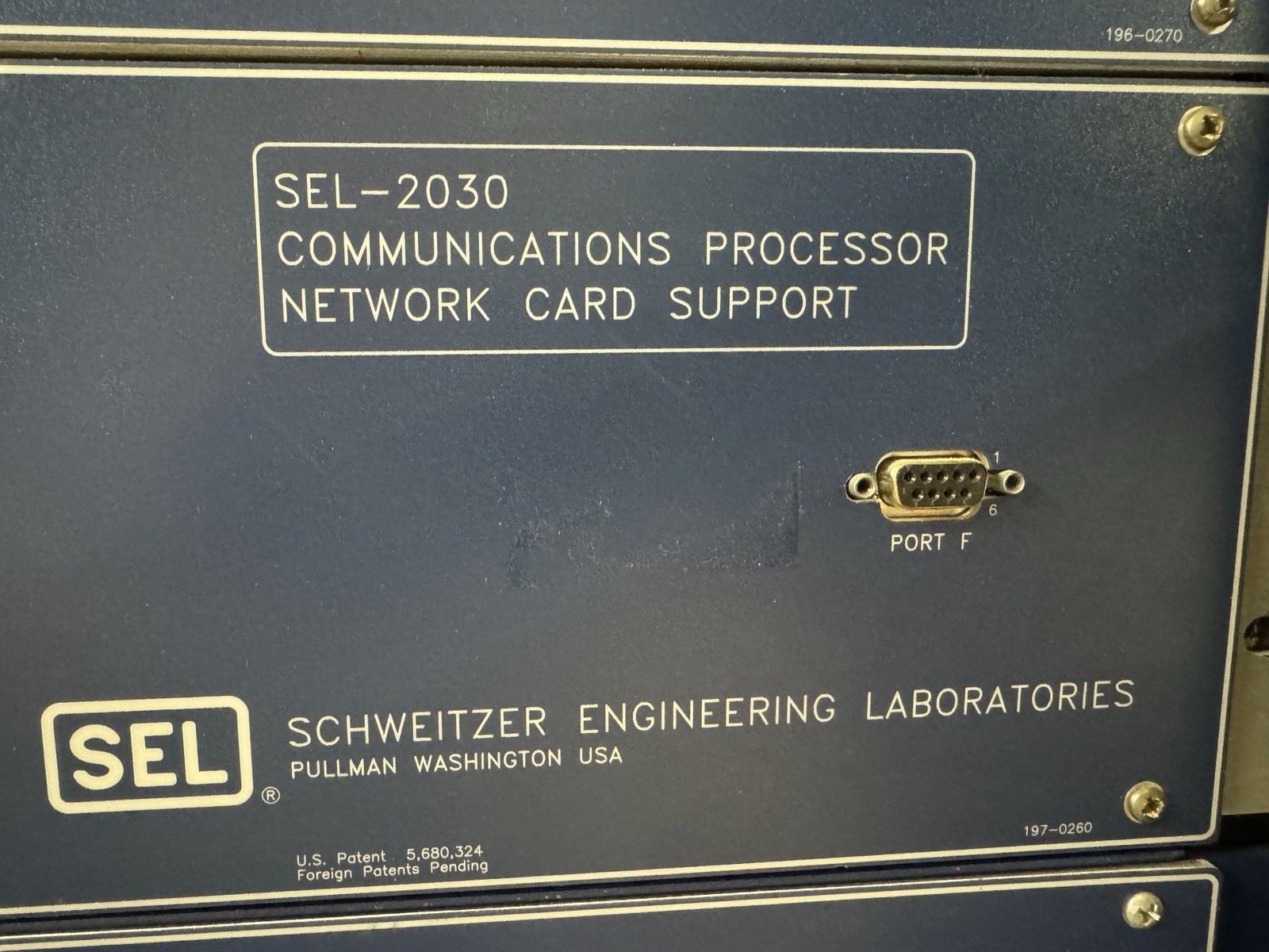 Schweitzer Engineering SEL-2030 Communications Processor Network Card Support