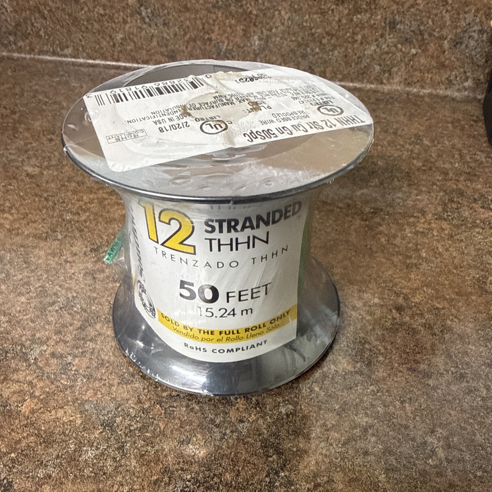 Southwire 12 AWG GA. Stranded THHN Wire Green 50 ft 600 Volts Insulated Wire