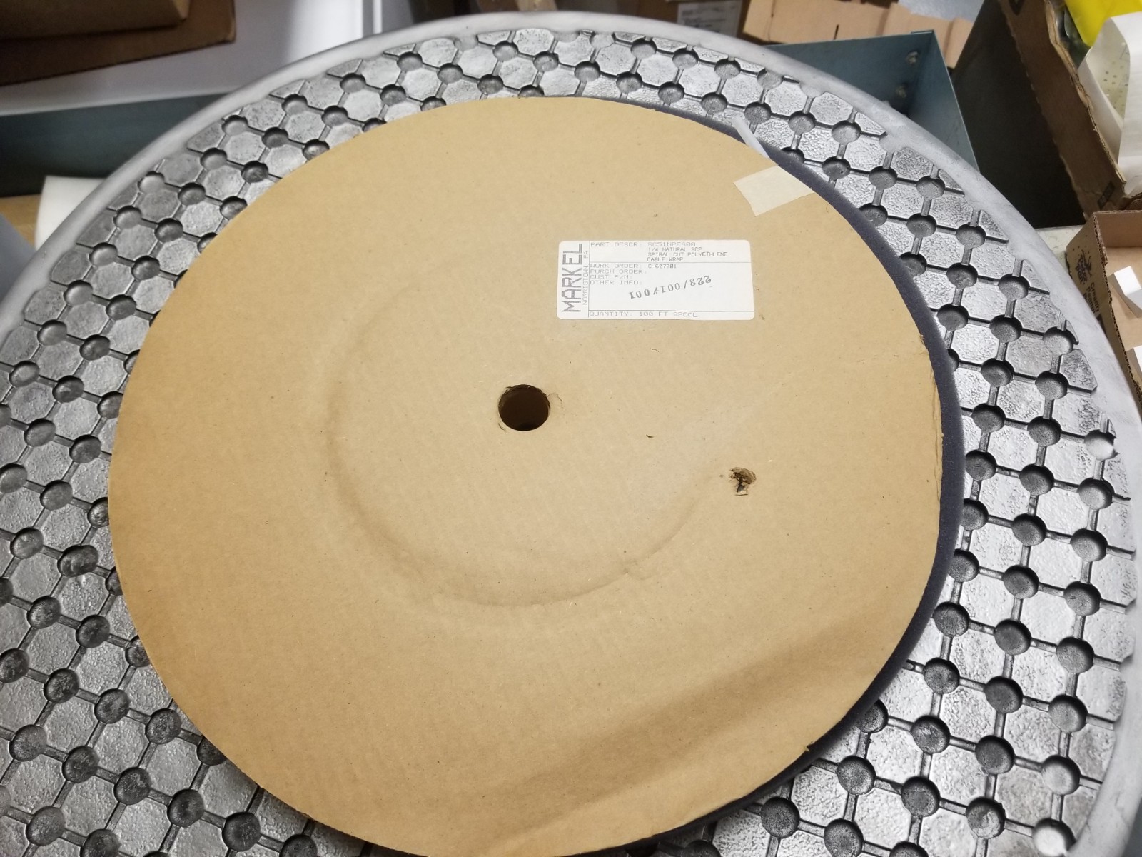MARKEL aprox 100 FOOT 1/4 NATURAL SPC POLYETHYLENE SPIRAL CABLE WRAP SC51NPEA00