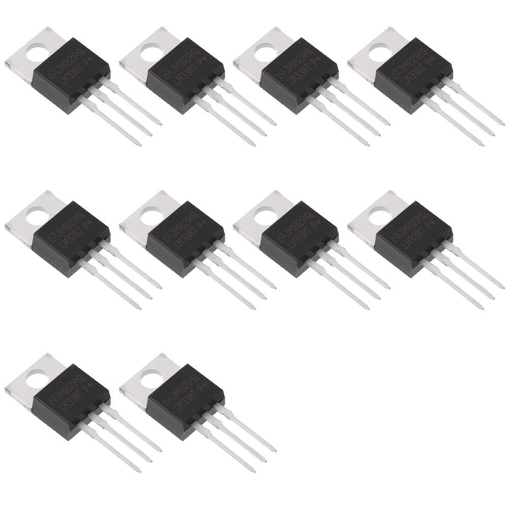 Bridgold 10pcs LM338T LM338 338 1.2V to32 V Linear Voltage Regulator.