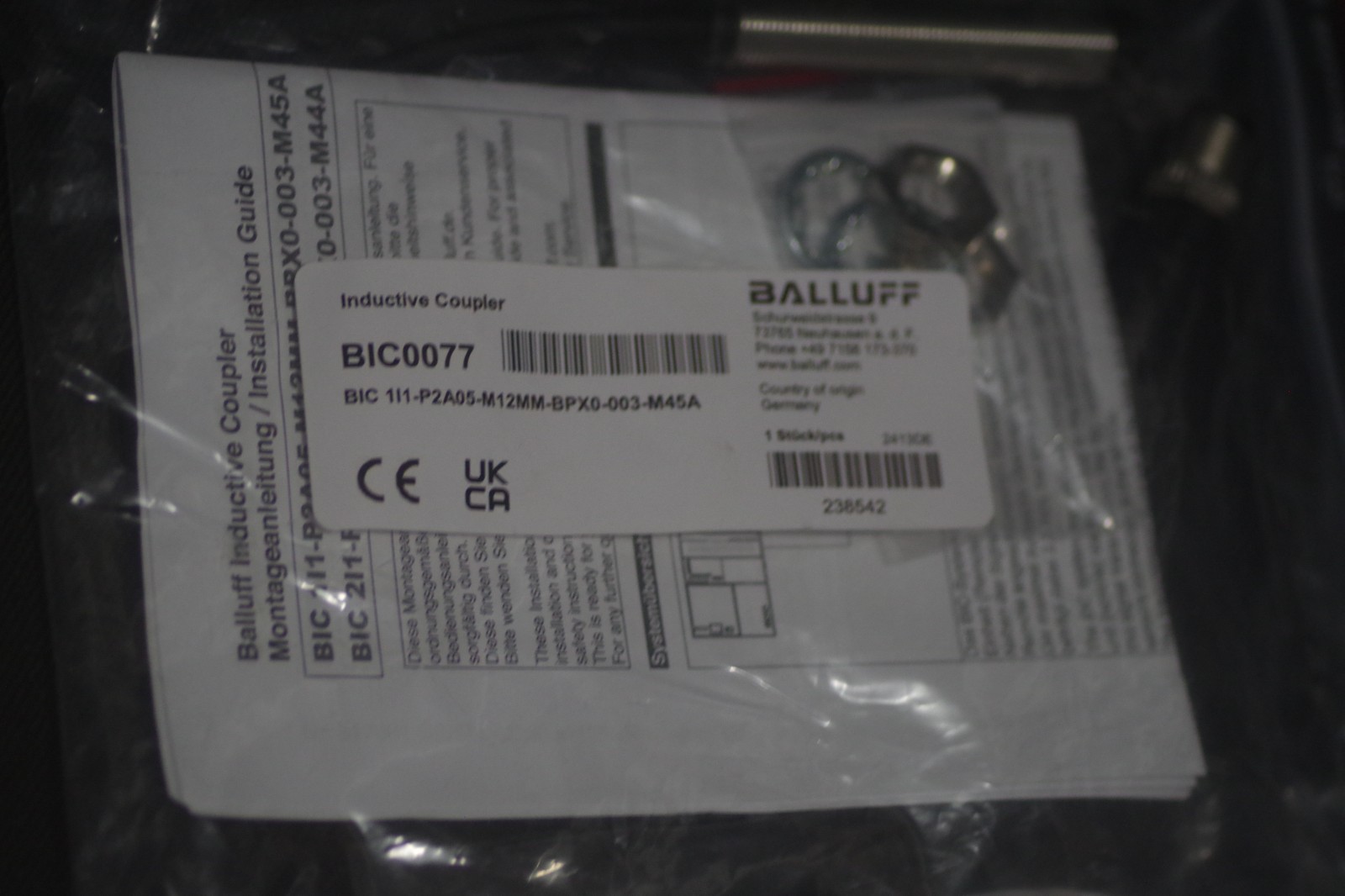 BALLUFF BIC0077 BIC 1I1-P2A05-M12MM-BPX0-003-M45A BIC1I1P2A05M12MMBPX0003M45A
