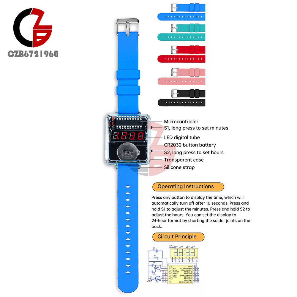 DIY Electronic Kit LED Digital Watch Kit DIY Clock Soldering Project Practice