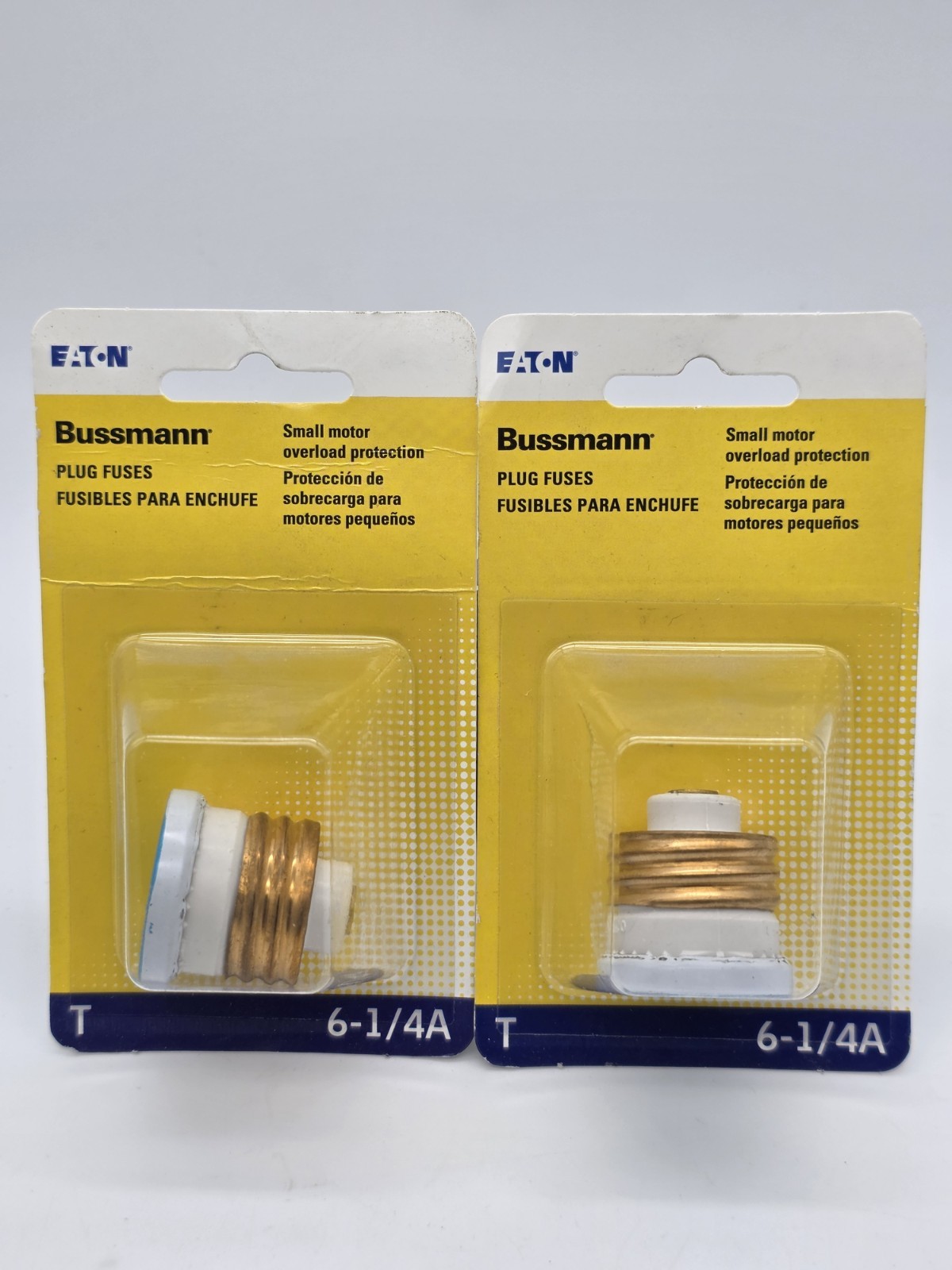 Bussmann BP/T-6-1/4 6.25A 125V ac Threaded Screw Mount Plug Fuse SEALED