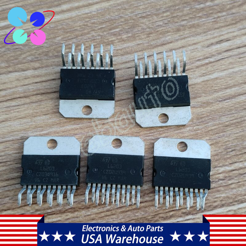 (5PCS) ST Micro L6203 Full H-Bridge Motor Drivers 4A 48Vdc 100KHz