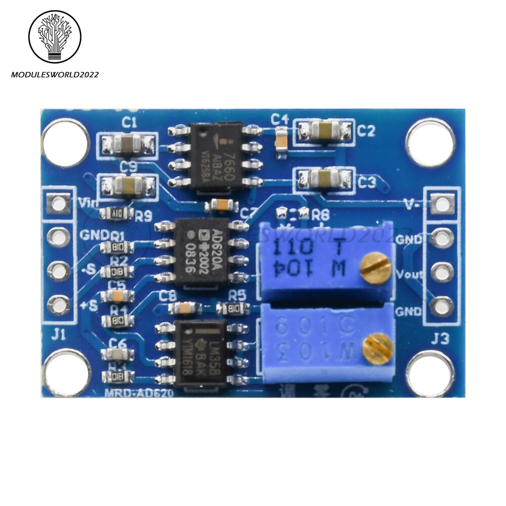 AD620 Microvolt UV MV Voltage Amplifier Signal Instrumentation Module Board