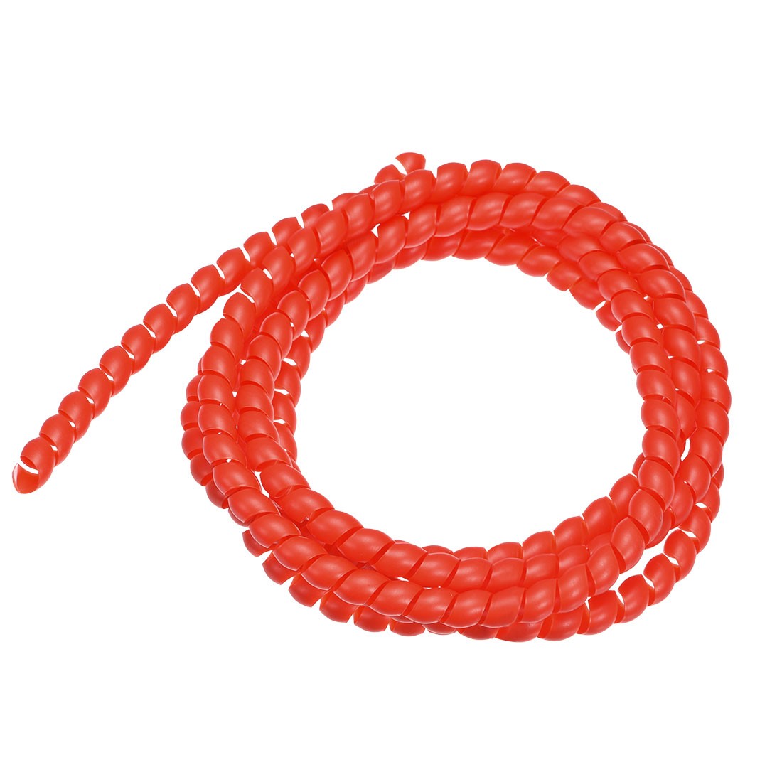 Flexible Spiral Tube Wrap Cable Management Sleeve 8mm x 10mm 2 Meters Length Red