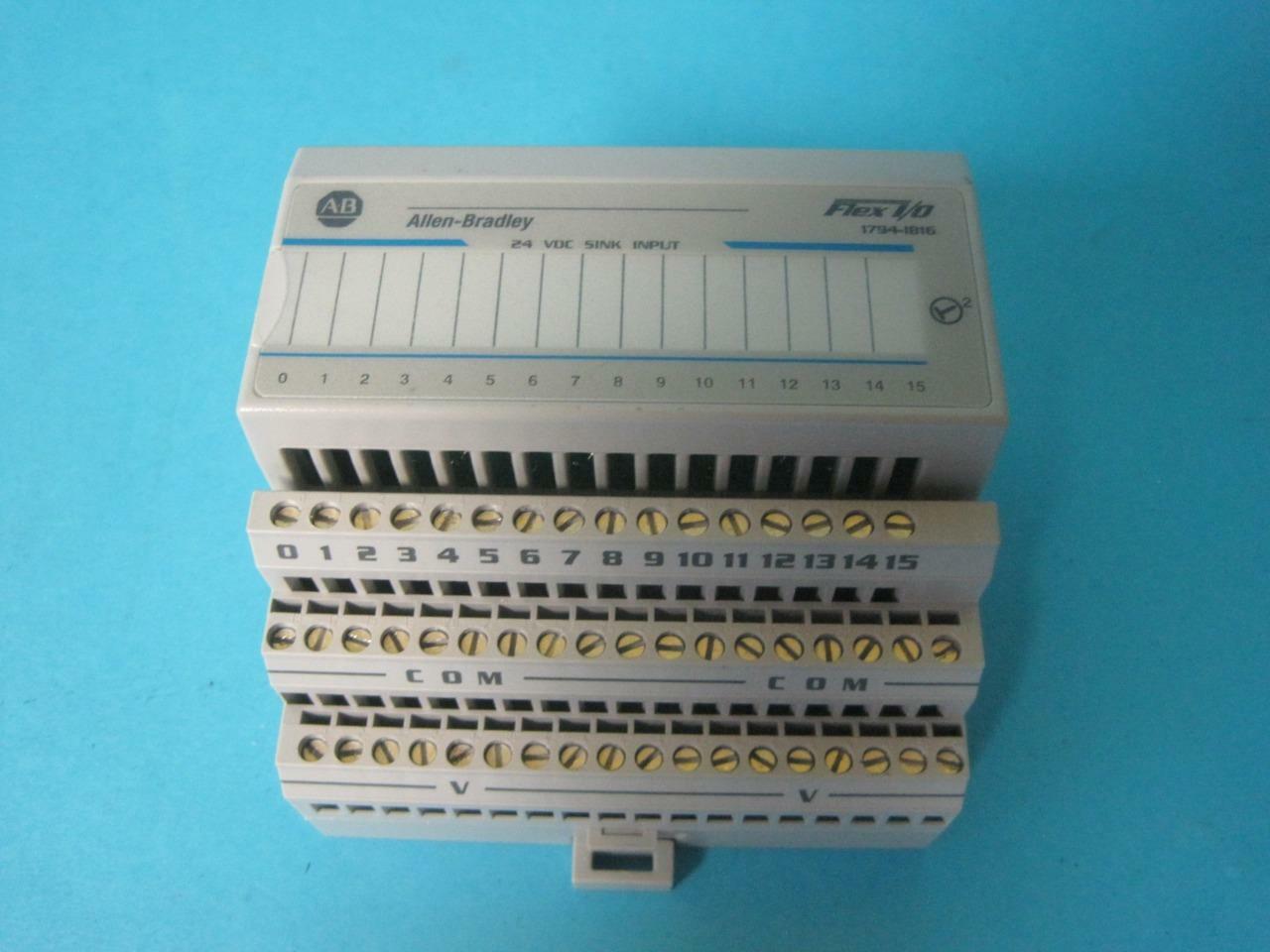 AB Allen Bradley Flex I/O 24 VDC Sink Input Module w/Base 1794-IB16