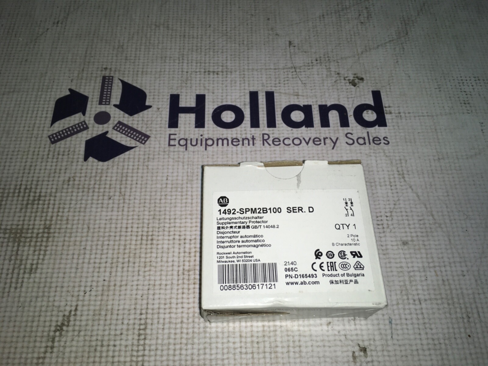 Allen Bradley Supplementary Protector, 1492-SPM2B100, NOS, LG-2139