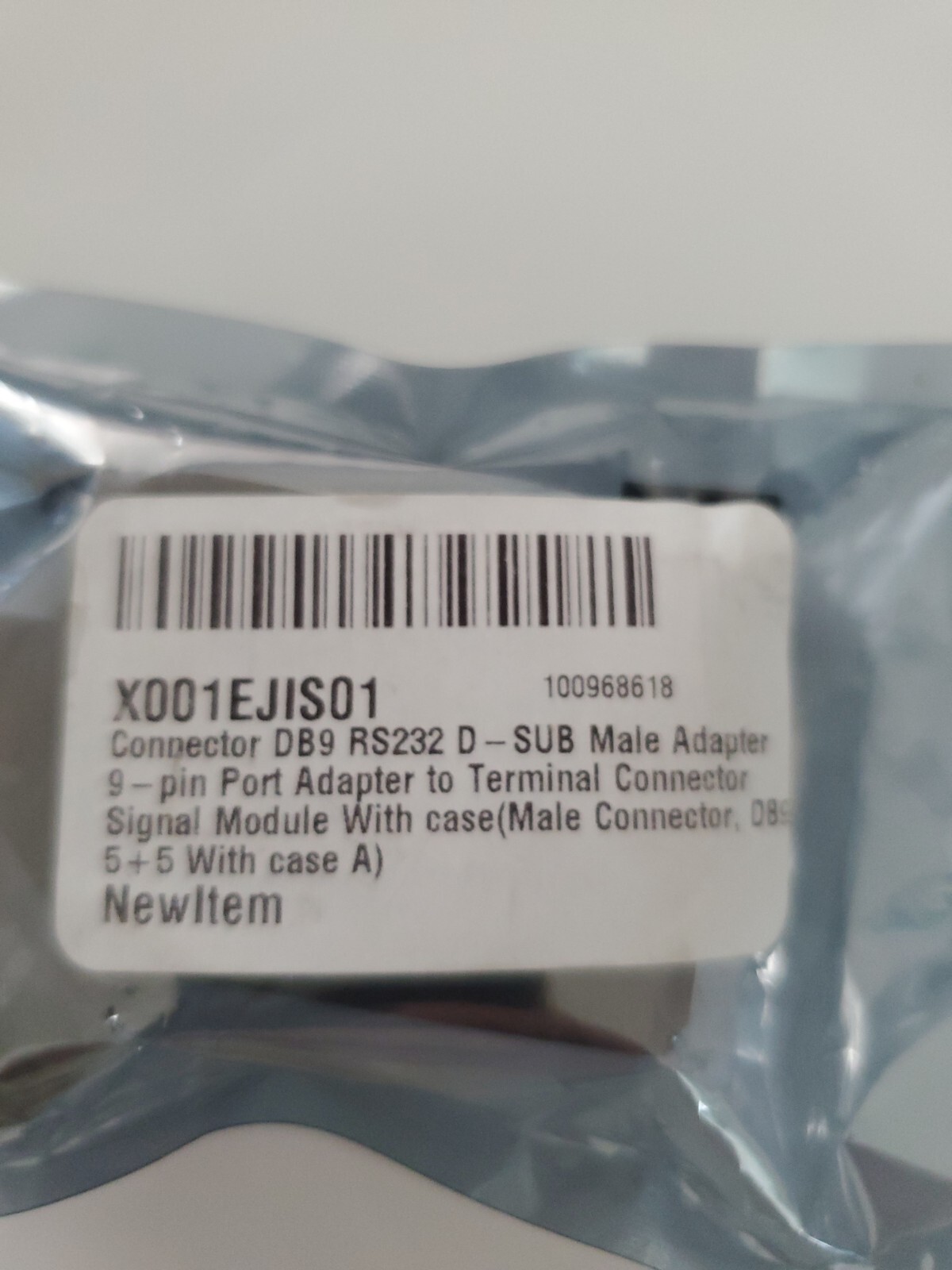 X001EJIS01 MALE CONNECTOR DB9RS232 D-SUB MALE ADAPTER