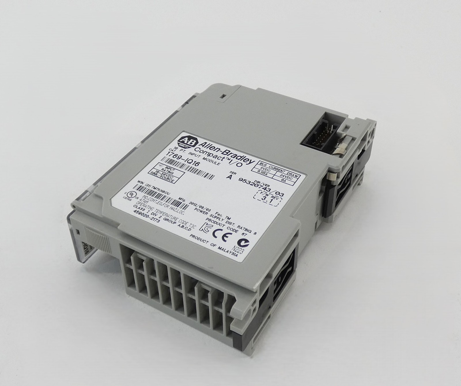 Allen-Bradley 1769-IQ16 Ser. A Compact I/O Input Module 24VDC F/W 3.1