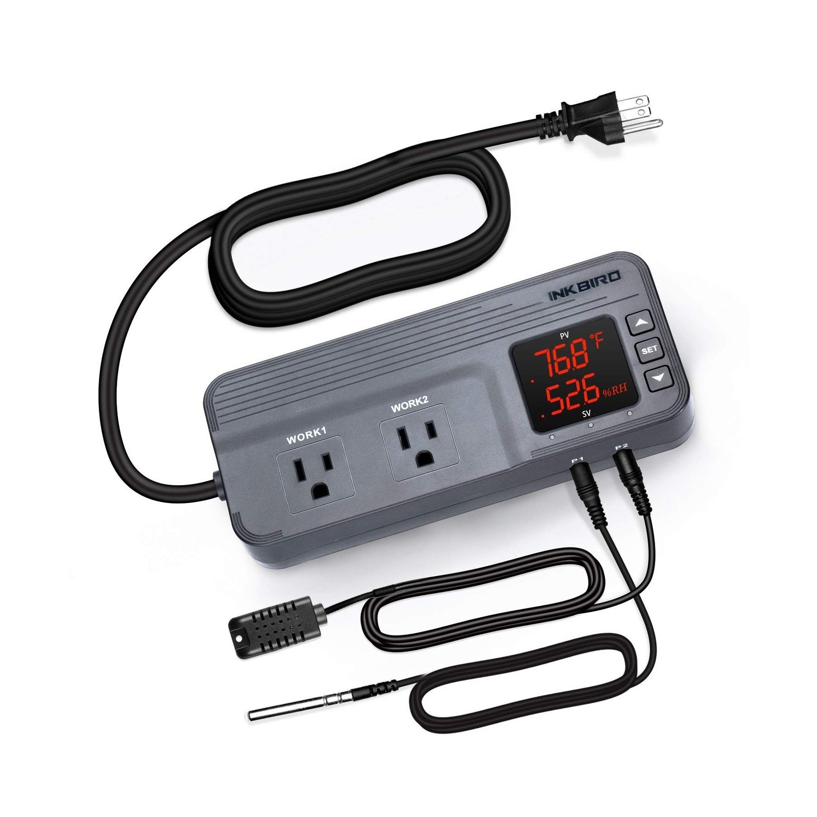 Inkbird Temperature and Humidity Controller ITC-608T Pre-Wired Dual Stage The…
