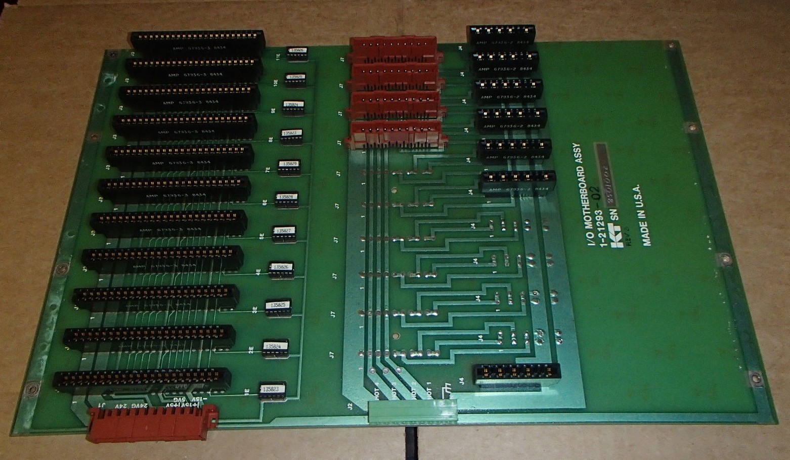 Kearney & Trecker Circuit Board I/O Mother Board Assy 1-21293-02_12129302_135107