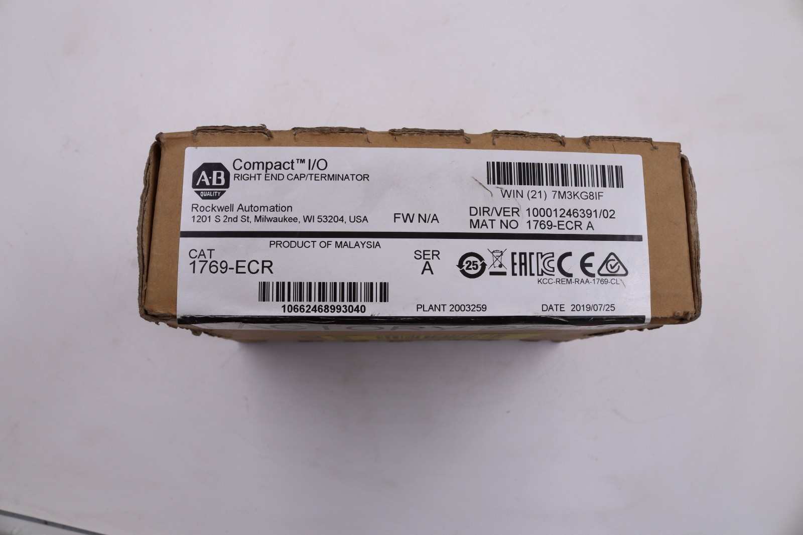 Allen-Bradley 1769-ECR PRODUCT OF MALAYSIA