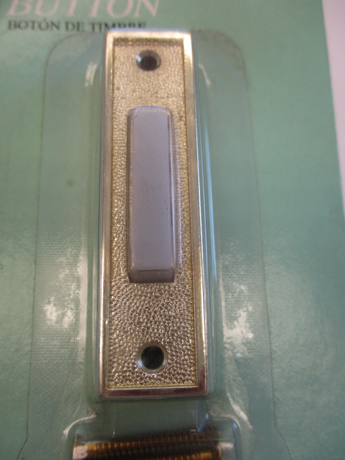 BROAN CHIME BUTTON C814L, GOLD SURFACE MOUNT LIGHTED SCREWS PROVIDED. VINTAGE
